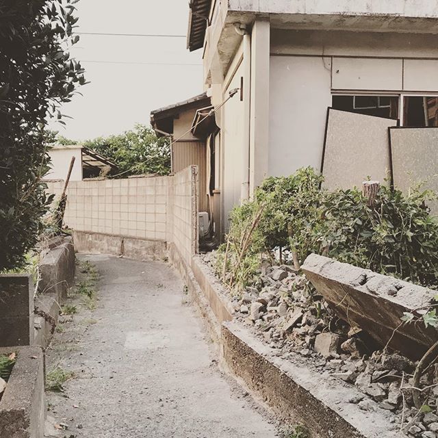 道路と庭がフラットに近づいてきました。#reshimizuura #和歌山 #海南市 #冷水浦 #リノベーション #リノベ #旅する大工 #いとうともひさ #PERSIMMONHILLSarchitects# #designと #友渕貴之 #すぎもとこうた